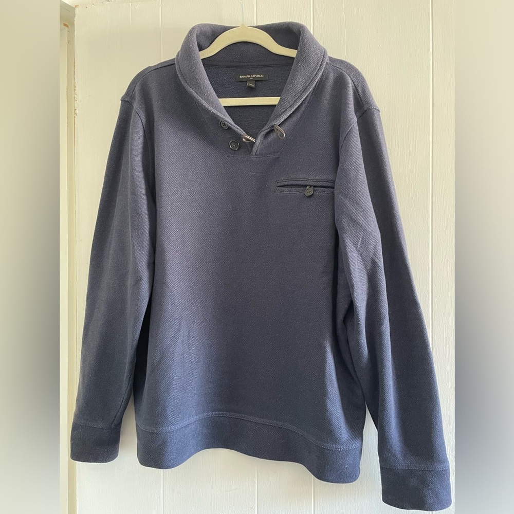 GUC Men Banana Republic Navy Sweater, Size Large